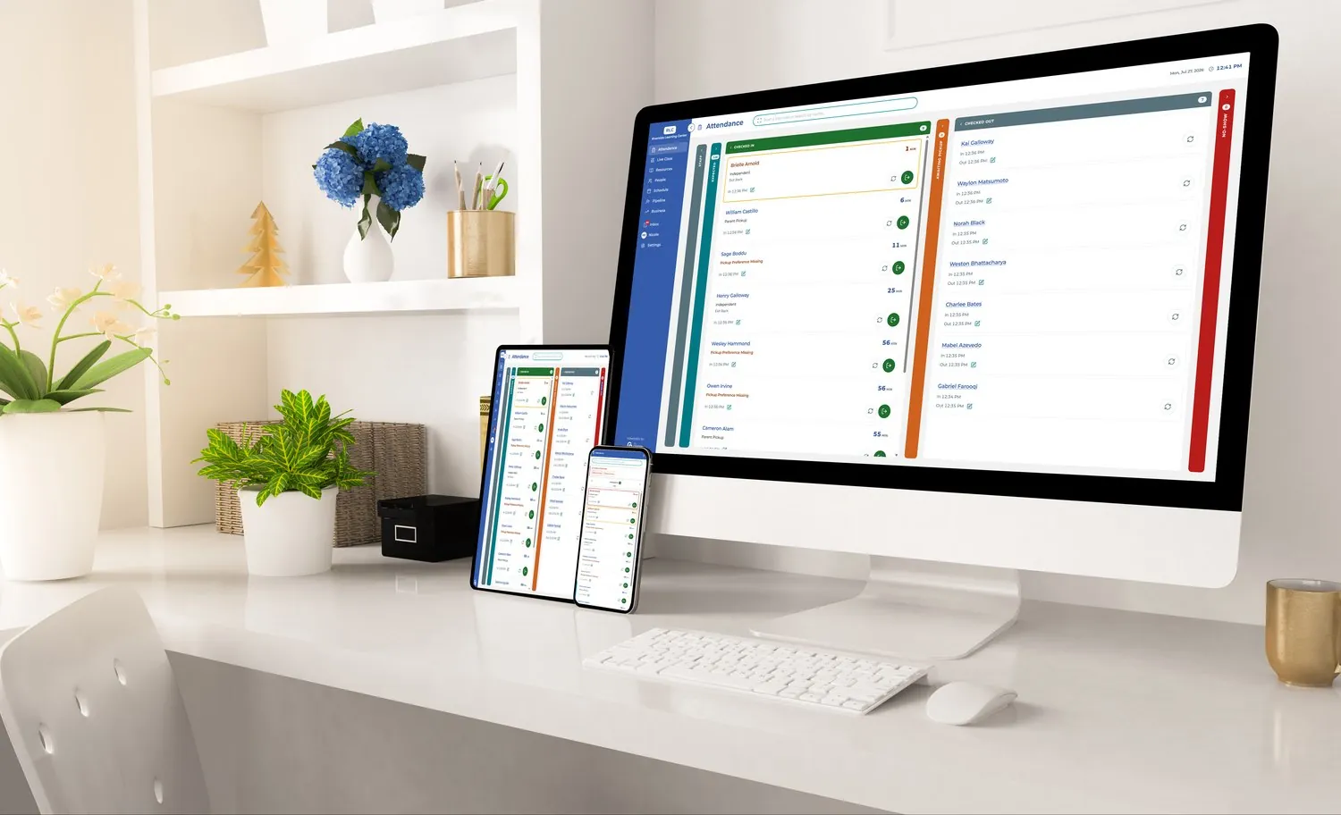 The Center Book running on desktop, tablet, and phone